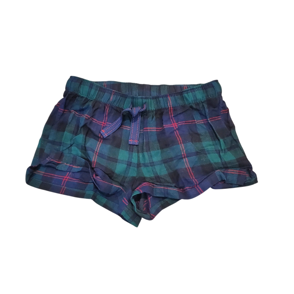 Plaid Women's Shorts - Blue and Green - Picture 1 of 1